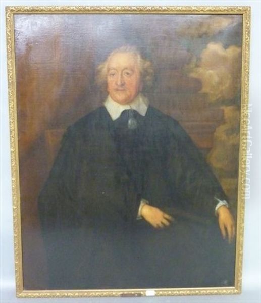 Portrait D'homme Devant Une Base De Colonne Antique - view 1