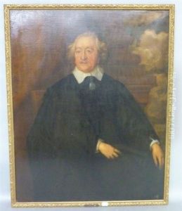 Portrait D'homme Devant Une Base De Colonne Antique