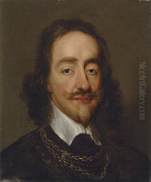 Portrait Of King Charles I In Armour - view 1
