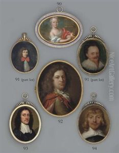 A Young Gentleman, In Black Doublet With White Lawn Collar And Tassels, Shoulder-length Fair Hair, Moustache And Small Pointed Beard A Young Gentleman, In Black Doublet With White Lawn Collar And Tassels, Shoulder-length Fair Hair, Moustache And Small Pointed Beard