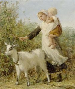 Mutter Mit Kind Und Ziege by William Charles Thomas Dobson
