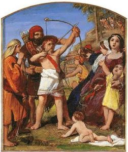 And David Bade Them Teach The Children Of Judah The Use Of The Bow, Study