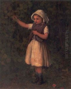 Young Girl Picking Grapes by William Charles Thomas Dobson