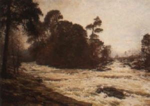 The Falls Of Dochart, Perthshire by Alexander Brownlie Docharty