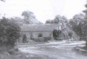 18th C. Village Church Near Glascow by Alexander Brownlie Docharty