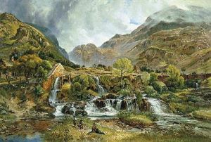 A Landscape In Wales by Charles Tattershall Dodd the Elder