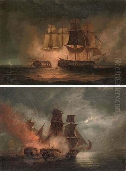 "h.m.s. Amethyst" Taking The French Frigate "thetis", 10th November 1809 (+ "h.m.s. Amethyst" Taking "niemen", 6th April 1809; Pair) - view 1
