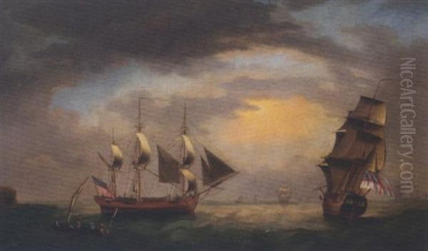 British Vessels Off A Headland - view 1