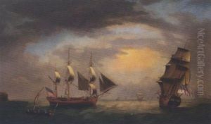 British Vessels Off A Headland