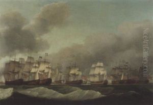 Lord Howe's Victory, The Glorious 1st June, 1794: The English Fleet Bearing Down On The French by Robert Dodd