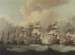 Lord Howe's Victory, The Glorious 1st June, 1794: "queen Charlotte" In Close Action With "montagne" by Robert Dodd