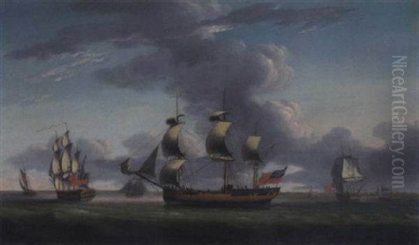 A Merchantman In Three Positions Of The East Anglican Town Of Harwich - view 1