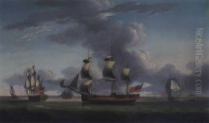 A Merchantman In Three Positions Of The East Anglican Town Of Harwich