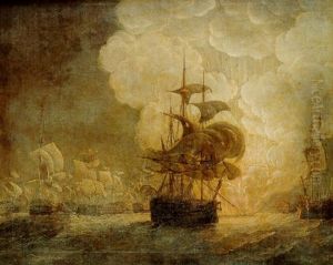 The Battle Of The Nile, With The "l'orient" In Flames
