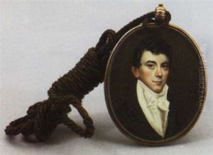 Portrait Of A Gentleman Of New York Depicted In A Black Coat And A White Stock by John Wood Dodge