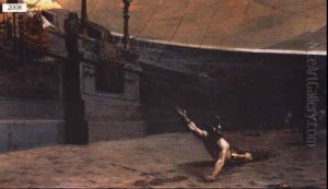 Fallen Gladiator In An Arena by William de Leftwich Dodge