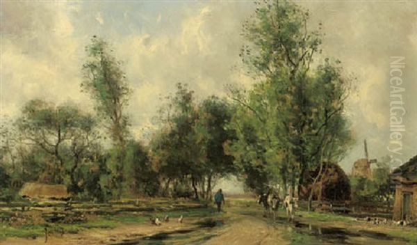 Rolde In Drenthe: Cows On A Village Road - view 1
