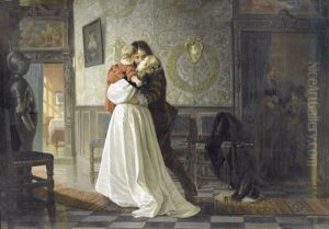 Renaissance-interieur Mit Junger Familie by Emil Doepler the Younger