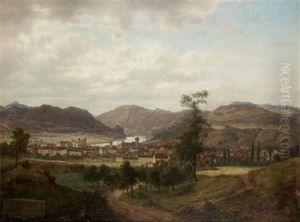 Blick Auf Aussig An Der Elbe (usti Nad Labem)