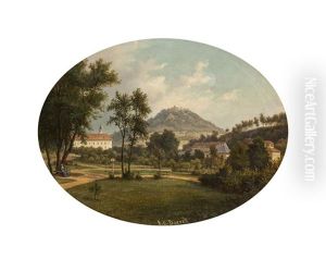 Blick Auf Den Teplitzer Schlossberg (doubravka) Vom Schlosspark In Teplitz Blick Auf Den Teplitzer Schlossberg (doubravka) Vom Schlosspark In Teplitz