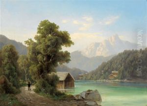 Motiv Aus Dem Salzkammergut by Ernst Gustav Doerell
