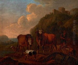 Vacher Et Son Troupeau by Jacob van der Does the Elder
