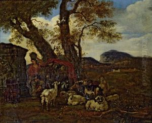 Landschaft Mit Hirtenszene by Jacob van der Does the Elder