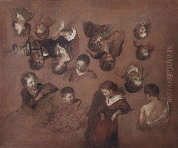 A Modello: Fourteen Children's Busts And Heads - view 1