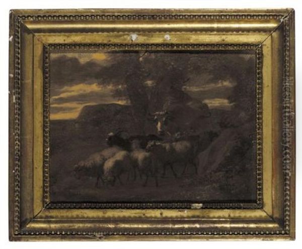 An Italianate Landscape With A Drover And His Herd - view 1