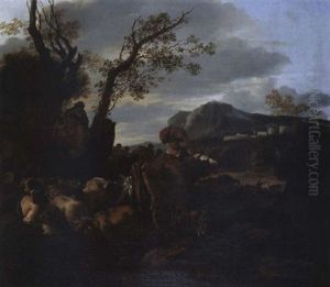 Sudliche Landschaft Mit Biblischer Staffage
