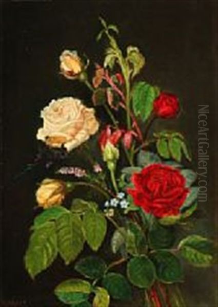 A Bouquet Of Colourful Roses - view 1
