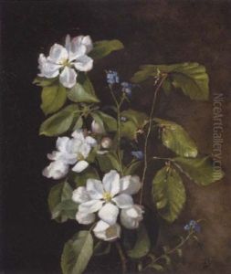 Bogegren Og Blomstrende Frugtgren by Augusta Dohlmann