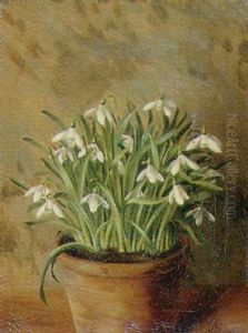 Vintergaekker I En Urtepotte by Augusta Dohlmann