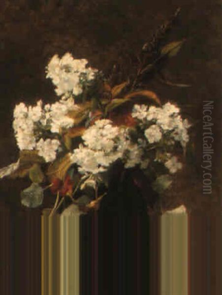 Flowers In A Black Vase - view 1