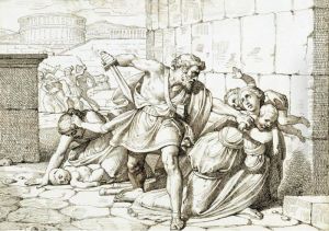 Due Studi Separati: La Strage Degli Innocenti; Scena Mitologica Con Cupido by Carlo Arienti
