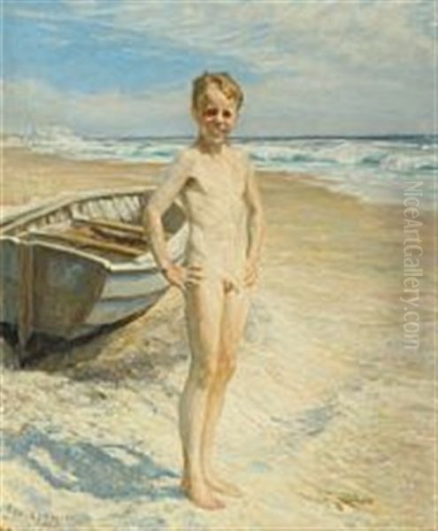 Naked Boy At Skagen Beach - view 1