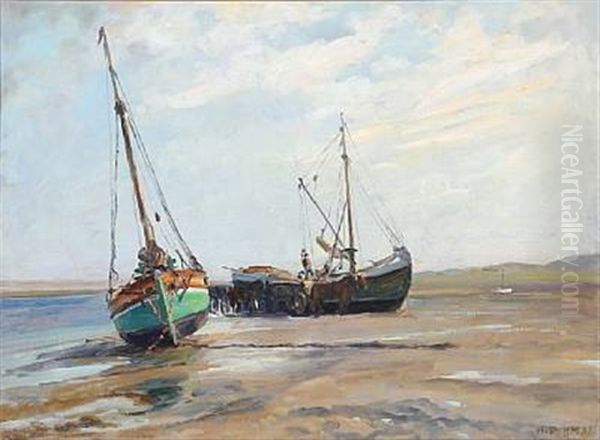 Beach Scene With Fishing Boats, Presumably From Fano - view 1