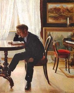 Portraetinterior by Heinrich Dohm