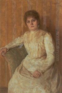 Portraet Af Kvinde I Stol by Heinrich Dohm