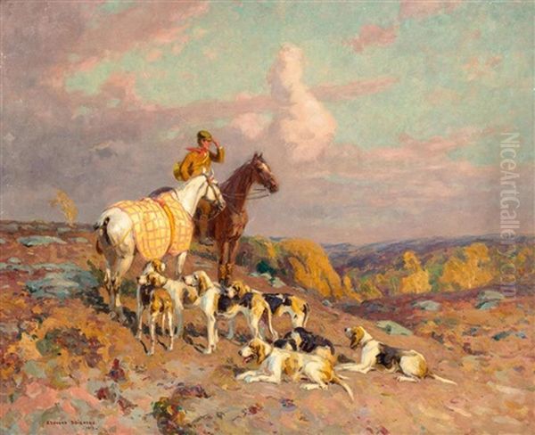 Jager Und Hunde Auf Der Rast - view 1
