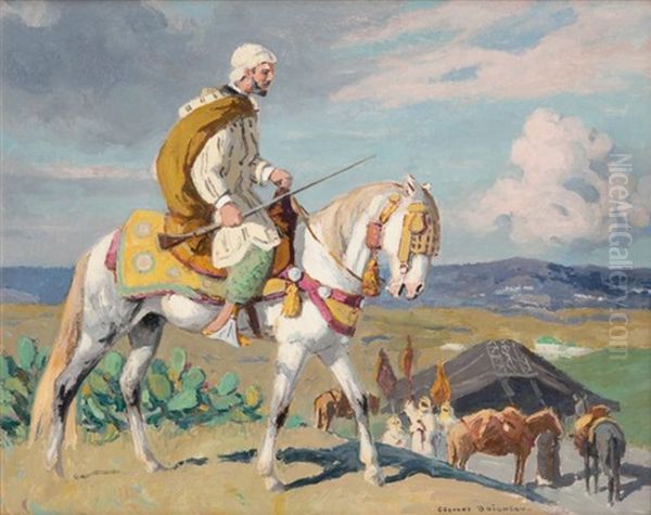 Cavalier Marocain Devant Un Campement - view 1