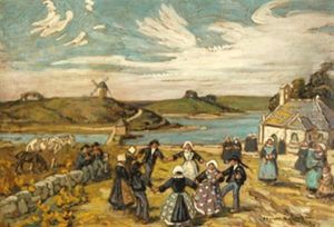 La Danse Bretonne by Edouard Edmond Doigneau