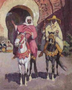 Cavaliers Marocains Devant Bab Mansour, Meknes
