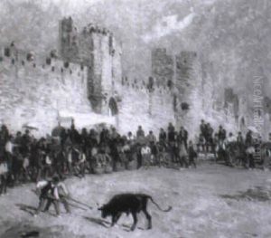 Course Provencale, Aigues-mortes by Edouard Edmond Doigneau