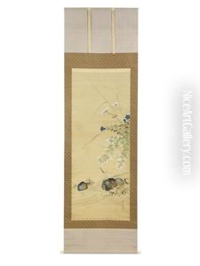 Snipe And Autumn Flowers by Sakai Doitsu