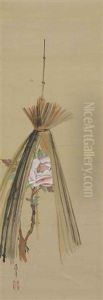 Peony With Straw Cover by Sakai Doitsu