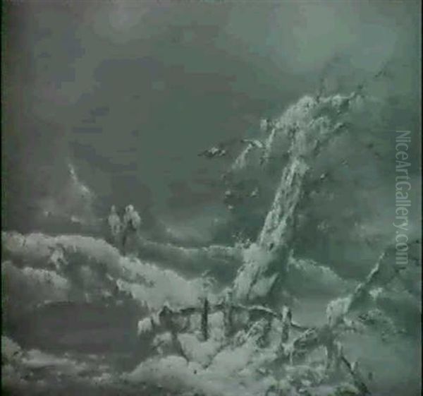 Wanderer In Winterlandschaft - view 1
