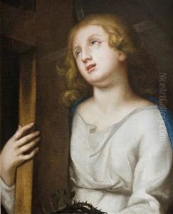 Die Hl. Magdalena Mit Kreuz Und Dornenkrone by Carlo Dolci