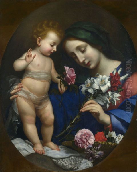 The Virgin And Child With Flowers - view 1