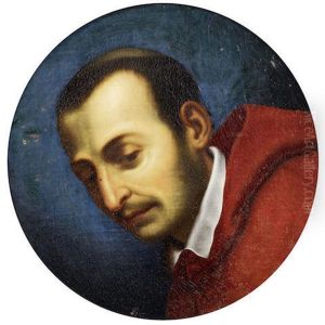 San Carlo Borromeo In Tondo by Carlo Dolci